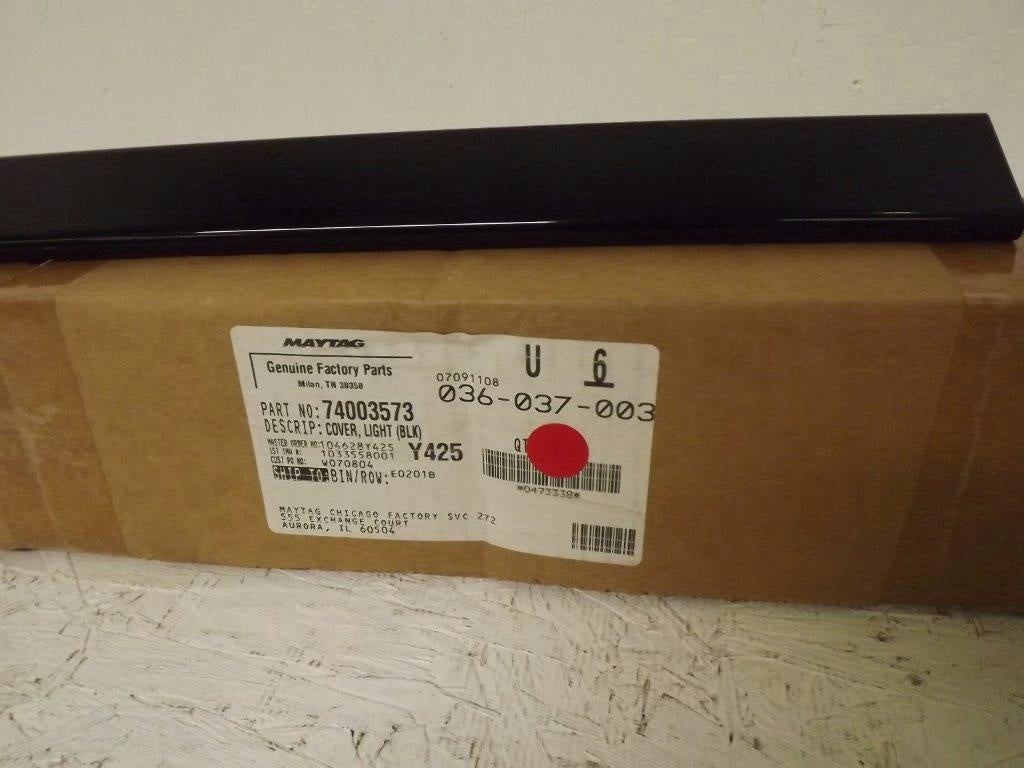 MAYTAG JENN-AIR STOVE 74003573 LIGHT COVER (BLK) NEW MAYTAG JENN-AIR STOVE 74003573 LIGHT COVER (BLK) NEW